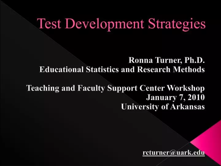 test development strategies