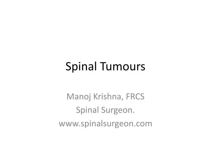 spinal tumours