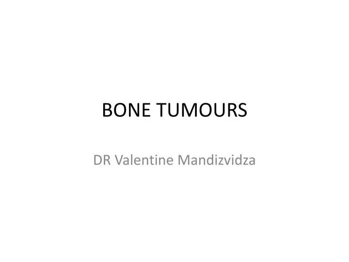 bone tumours