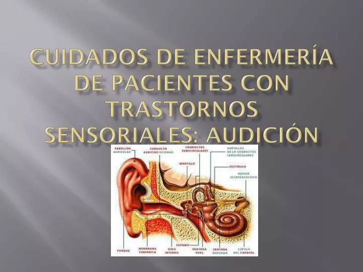 cuidados de enfermer a de pacientes con trastornos sensoriales audici n