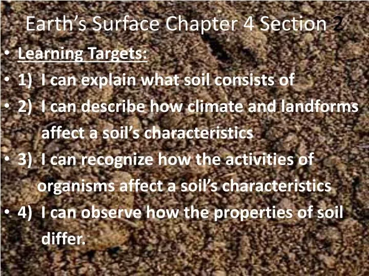 earth s surface chapter 4 section 2