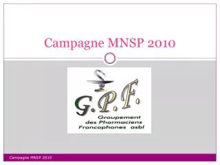 campagne mnsp 2010