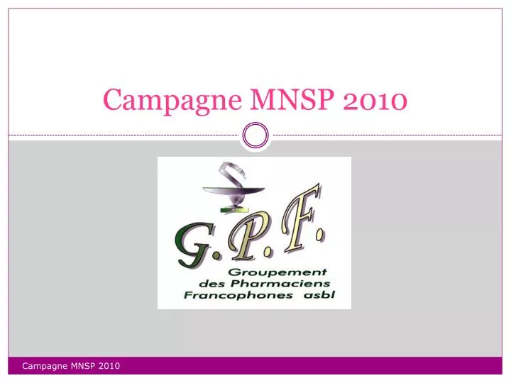 campagne mnsp 2010