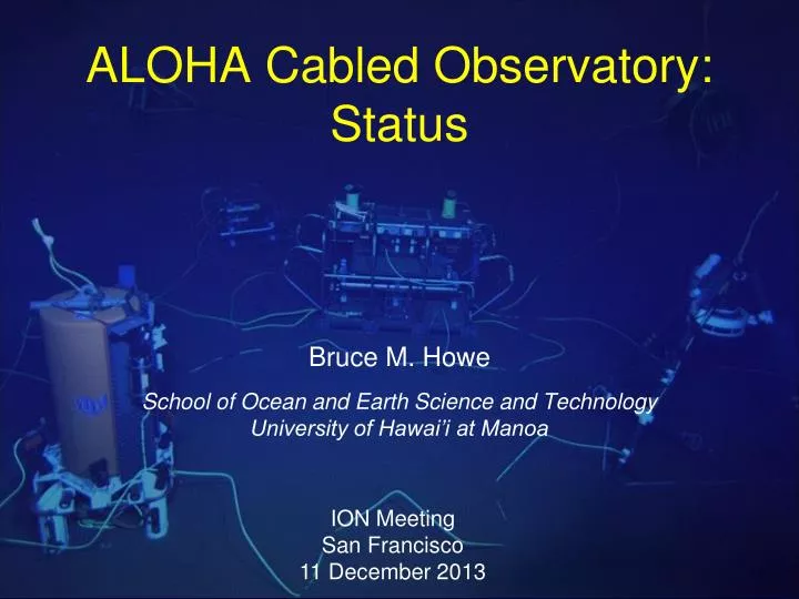 aloha cabled observatory status