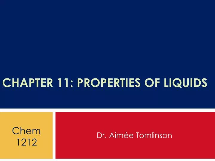 chapter 11 properties of liquids