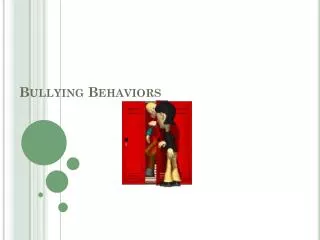 Bullying Behaviors