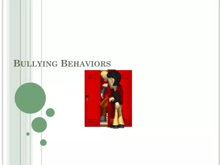 bullying behaviors