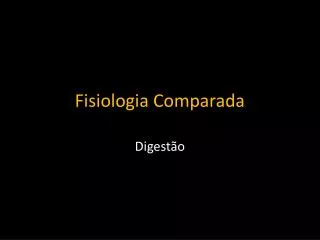 fisiologia comparada
