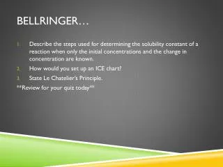 Bellringer …