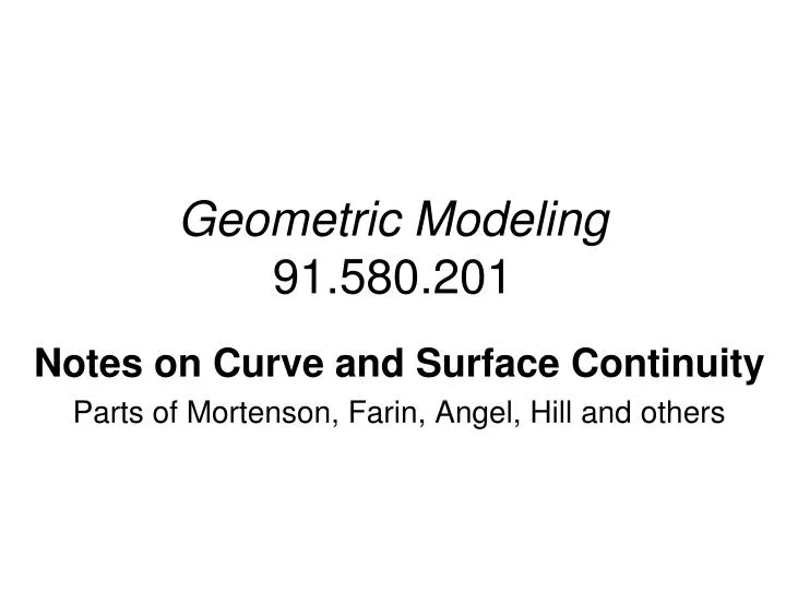 geometric modeling 91 580 201
