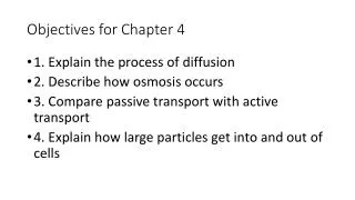 objectives for chapter 4