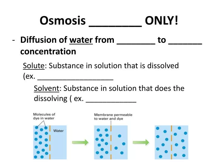 osmosis only