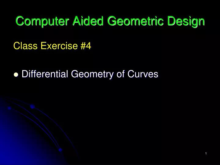 computer aided geometric design