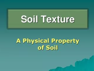 Soil Texture