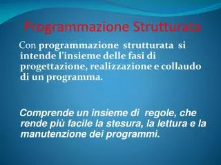 programmazione strutturata