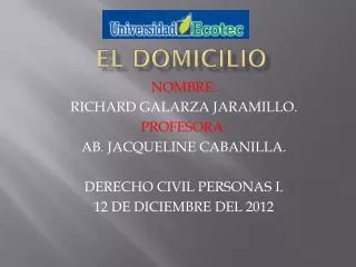 el domicilio