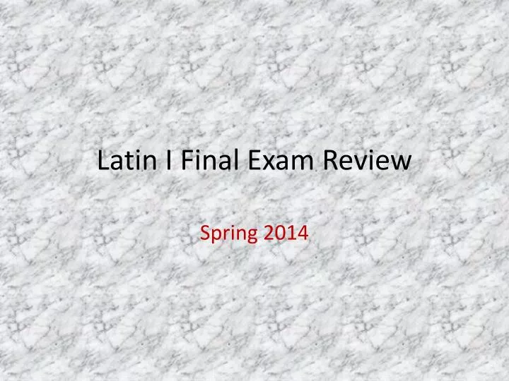 latin i final exam review
