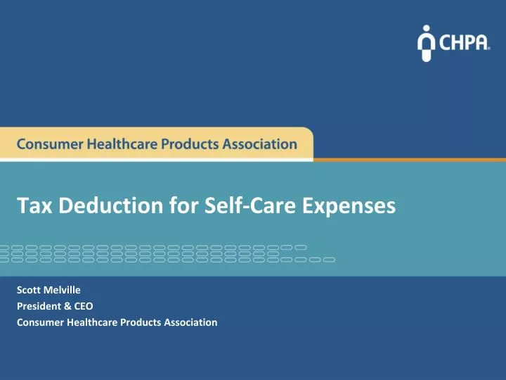 tax deduction for self care expenses
