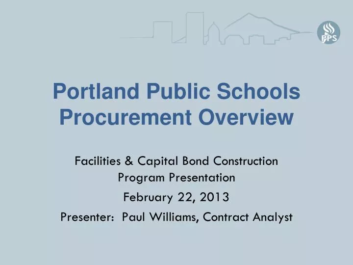 portland public schools procurement overview