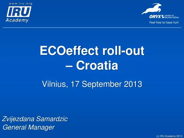 ecoeffect roll out croatia