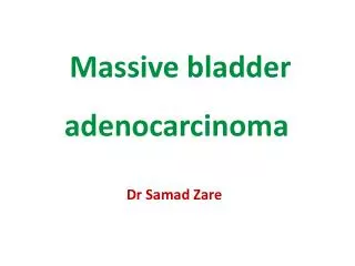massive bladder adenocarcinoma