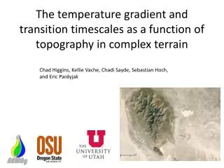 The temperature gradient and transition timescales as a function of topography in complex terrain