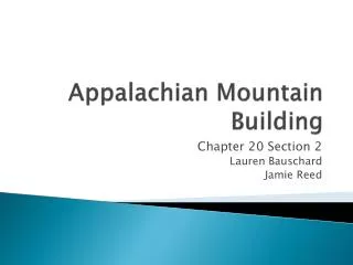 Appalachian Mountain Building