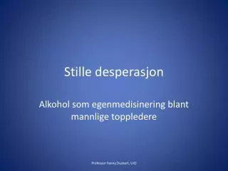 Stille desperasjon