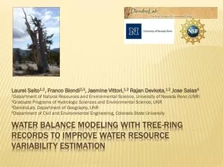 Water Balance Modeling with Tree-Ring Records to Improve Water Resource Variability Estimation