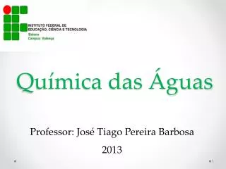 qu mica das guas