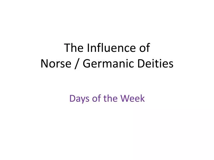the influence of norse germanic deities