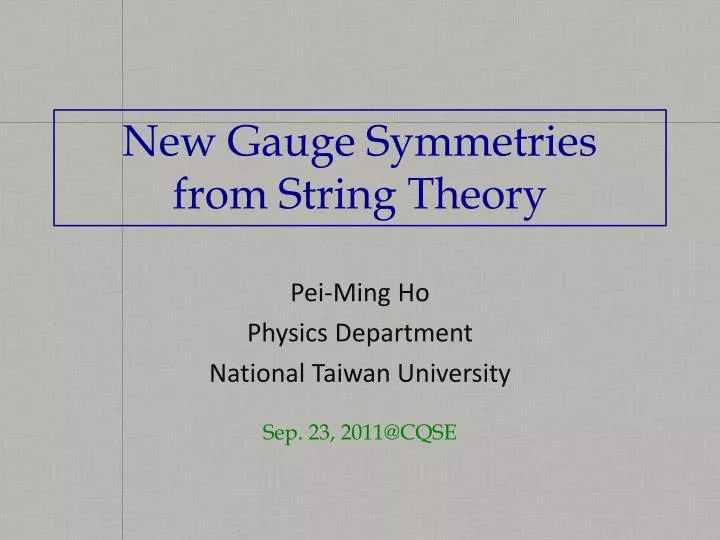 new gauge symmetries from string theory