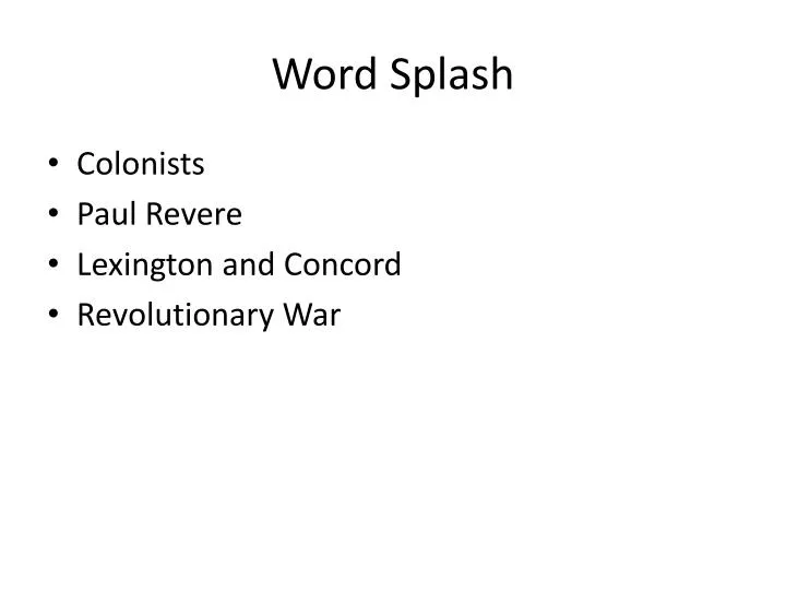 word splash