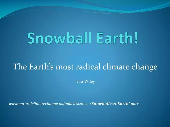 snowball earth