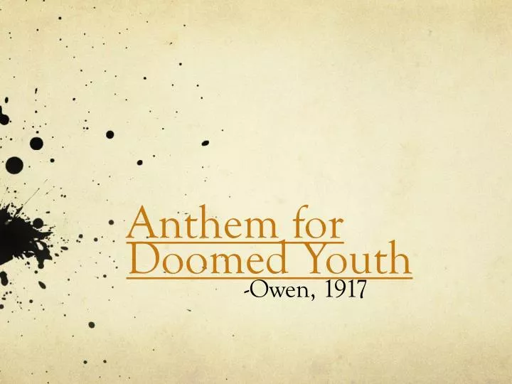 anthem for doomed youth