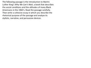The following passage is the introduction to Martin