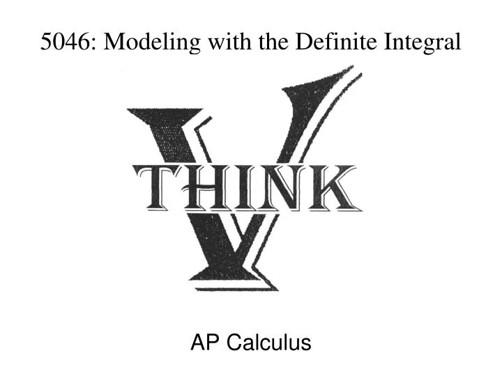 5046 modeling with the definite integral