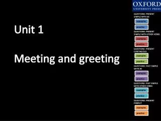 Unit 1 Meeting and greeting