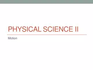 physical science ii