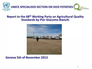 UNECE SPECIALISED SECTION ON SEED POTATOES