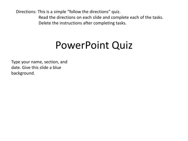 powerpoint quiz