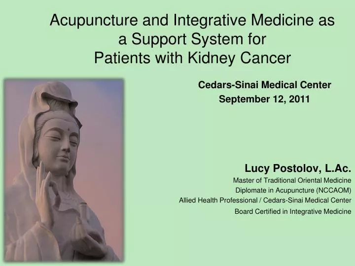 acupuncture and integrative medicine as a support system for patients with kidney cancer