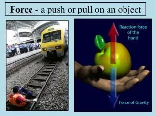 Force - a push or pull on an object