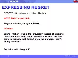 EXPRESSING REGRET