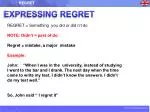 EXPRESSING REGRET - slide 1