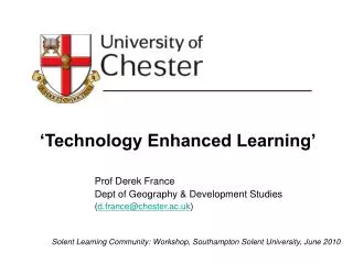‘Technology Enhanced Learning’