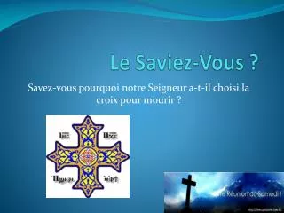 le saviez vous