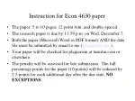 Instruction for Econ 4630 paper - slide 1