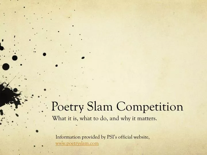 poetry slam competition