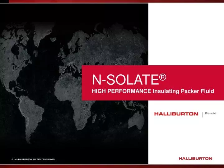 n solate high performance insulating packer fluid